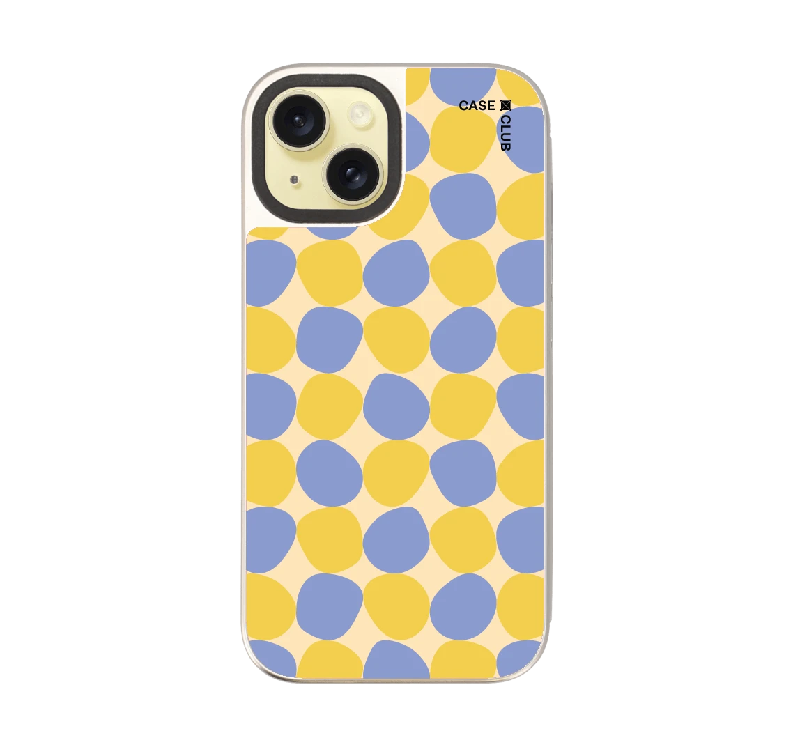 yellow stack polka dots